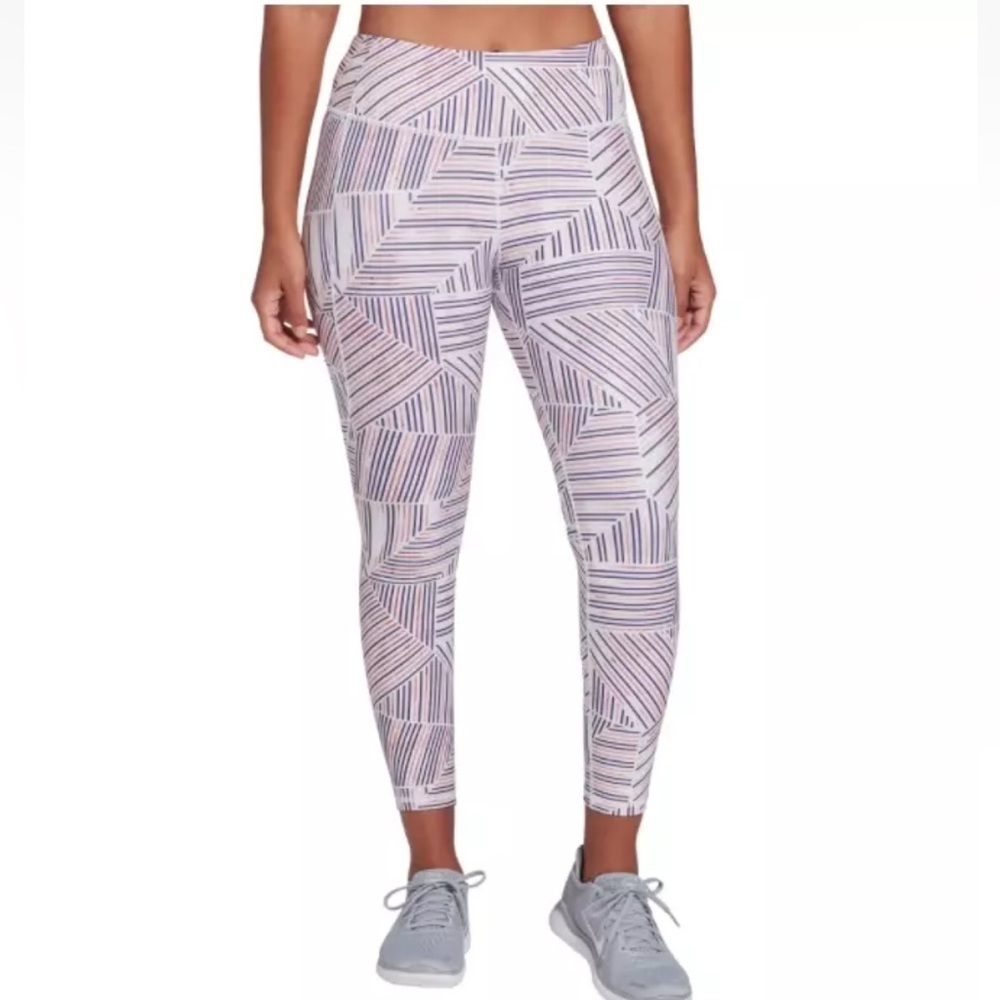 CALIA Carrie Underwood Leggings Womens Large Mid Rise Ankle‎ Mulitcolor Stripe